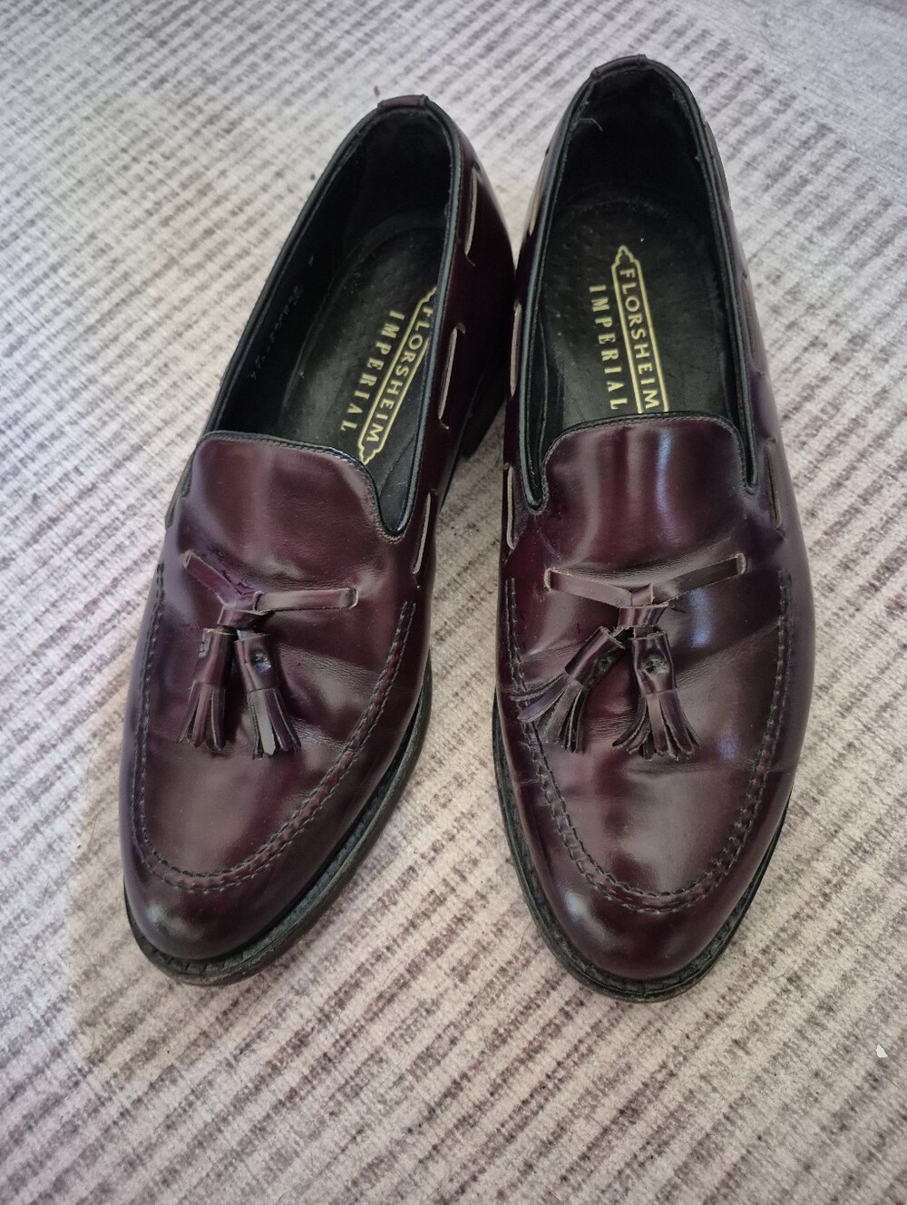 Florsheim Imperial Men's Oxblood Tassel Loafers 8.5 D